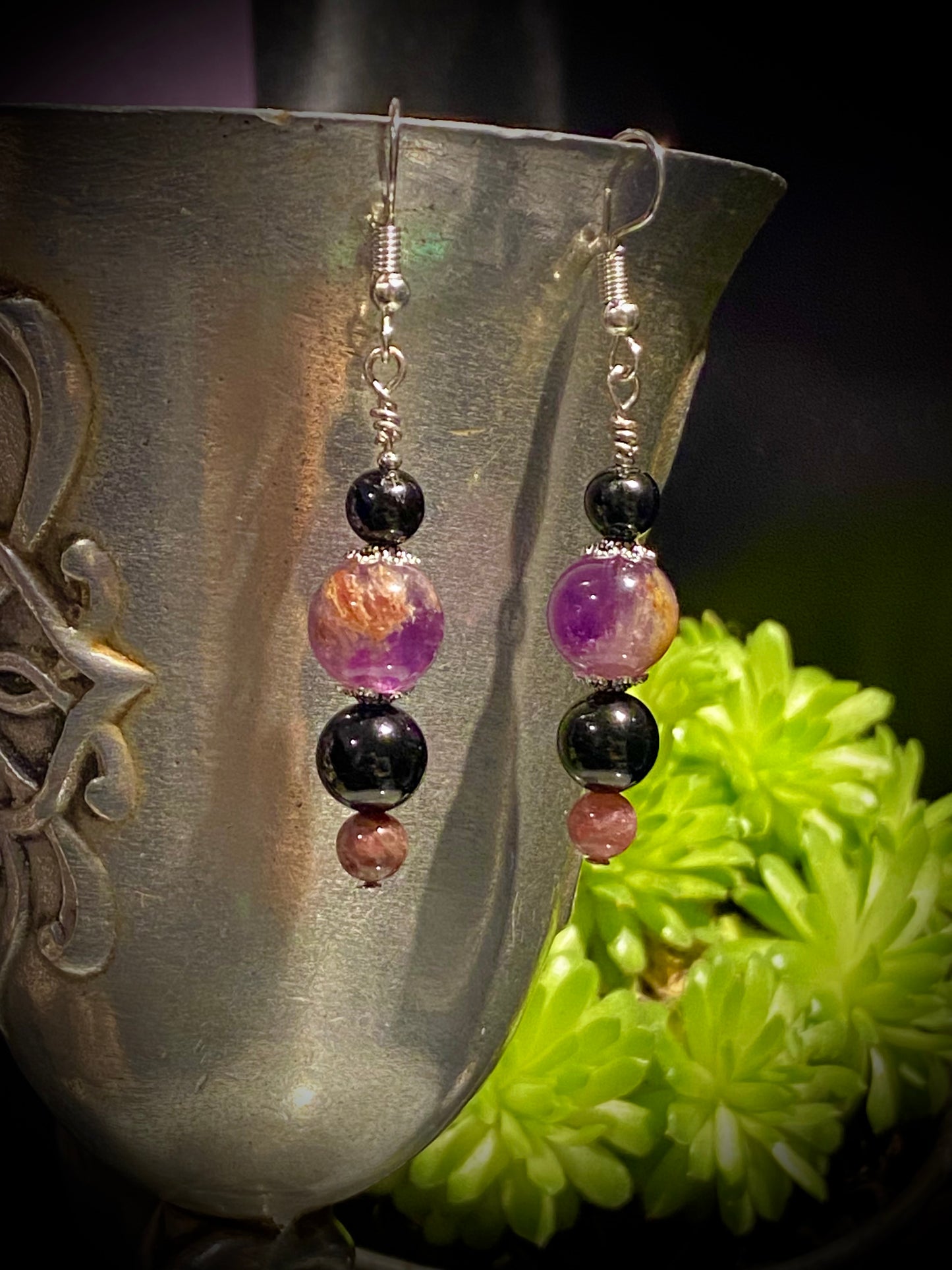 Super 7, Rainbow and Black Tourmaline