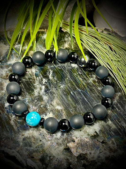 Amazonite, Hematite and Onyx