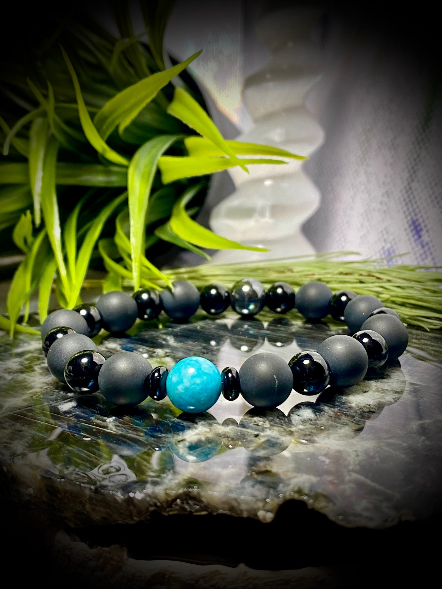 Amazonite, Hematite and Onyx