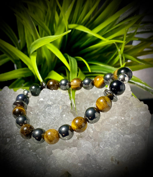 Tiger Eye, Hematite and Obsidian