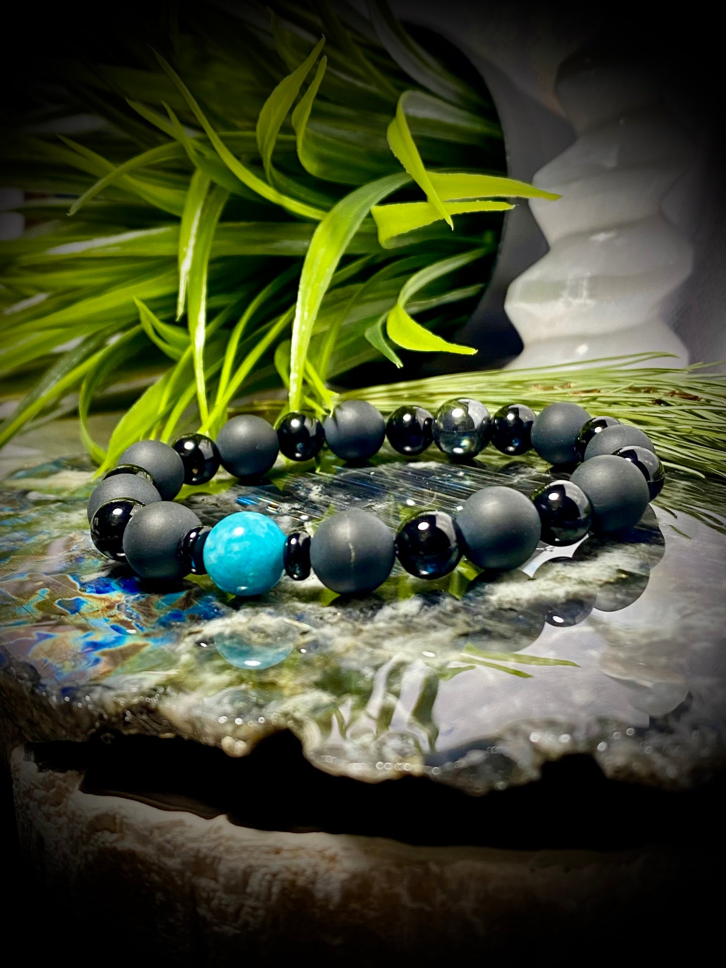 Amazonite, Hematite and Onyx
