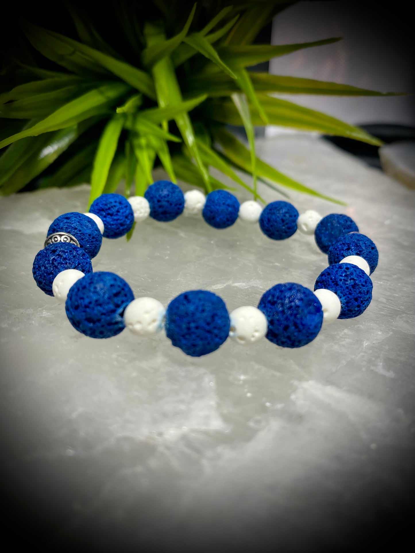 Blue and White Lava Stone