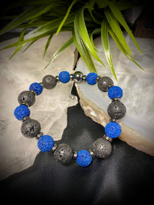 Black and Blue Lava Stones