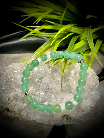 Green Aventurine and Mother of Pearl