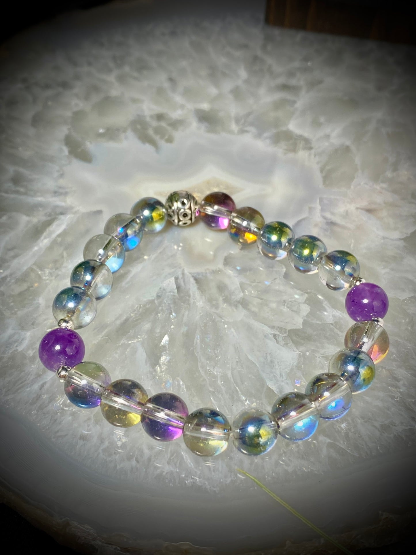 Rainbow Glass and Amethyst