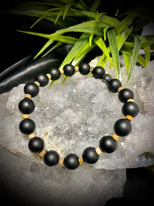 Picture Jasper, Onyx and Hematite