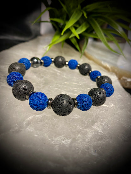 Black and Blue Lava Stones